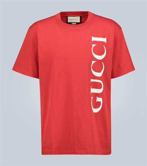 red gucci tee square logo|Gucci logo t shirt.